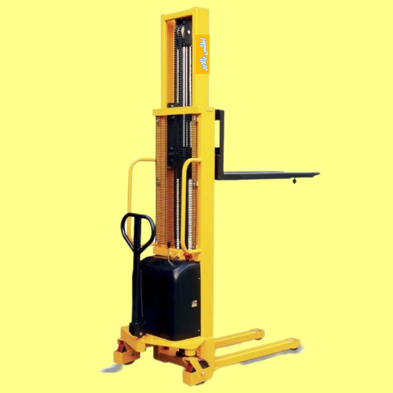 استاکر نیمه برقی 6 میل  اطلس بَالابر با توانایی بالابری واقعی 1200کیلو با تا ارتفاع 160سانتی متر