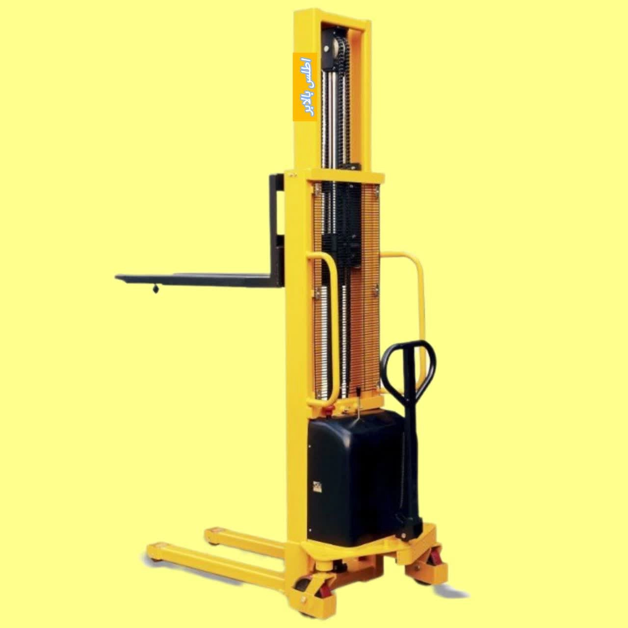 استاکر نیمه برقی 6 میل  اطلس بَالابر با توانایی بالابری واقعی 1200کیلو با تا ارتفاع 160سانتی متر